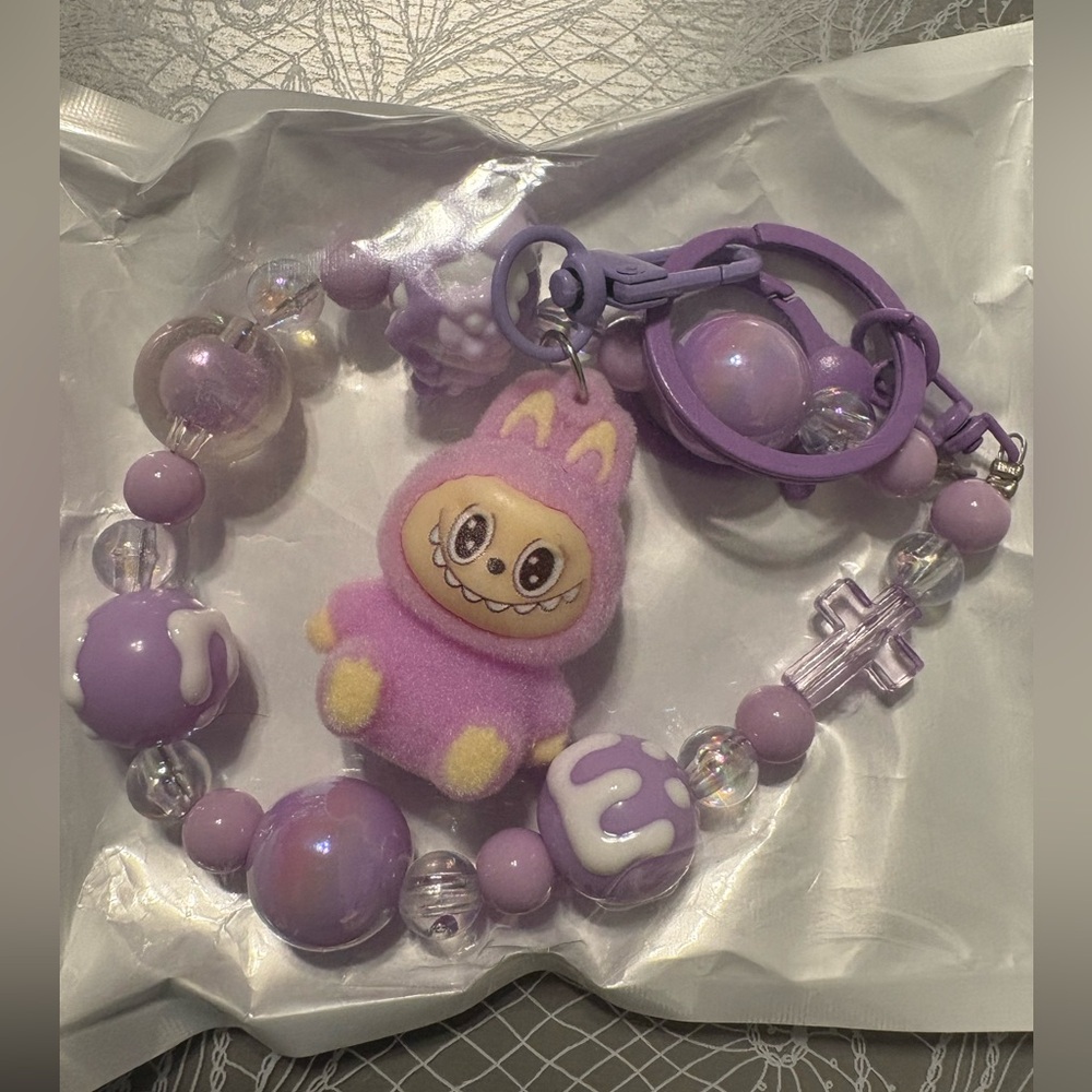 🌞LaBubu Charm Bracelet Keychain Plush Baby Multiple Charms
